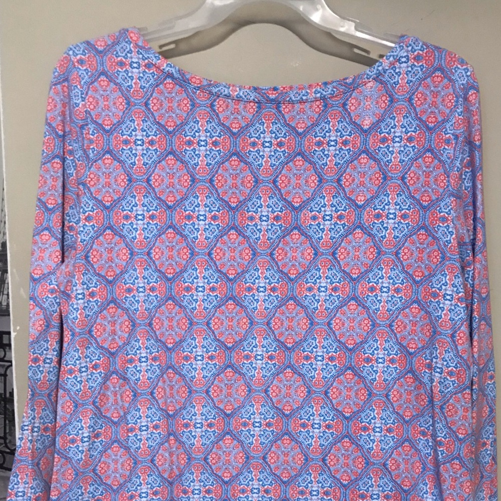 Talbots red white and blue top Medium
